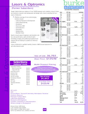 Fillable Online Lasers Optronics Former Subscribers Fax Email Print