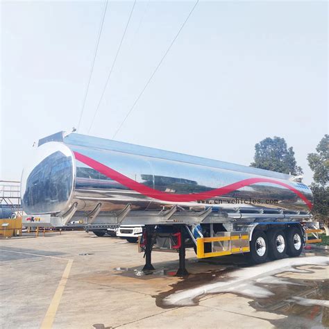 3 Axles 50000 Liters Aluminum Alloy Oil Tank Fuel Semi Trailer For Sale