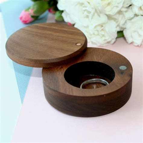 Wooden Wedding Ring Box Wood Wedding Band Box Etsy Australia