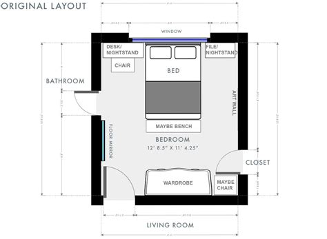 Ryann's Bedroom Layout Design Agony: Can An Adult Bedroom Have A Bed In The Corner? - Emily ...