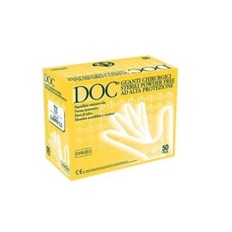 Guanti Chirurgici Sterili DOC POWDER FREE Conf 50 Paia Taglia 7