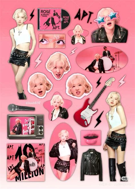 Blackpink Rose Apt Sticker Sheet Disegni Artistici Disegni Semplici