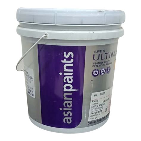 10 Litre Asian Paints Apex Ultima Weather Proof Exterior Emulsion At