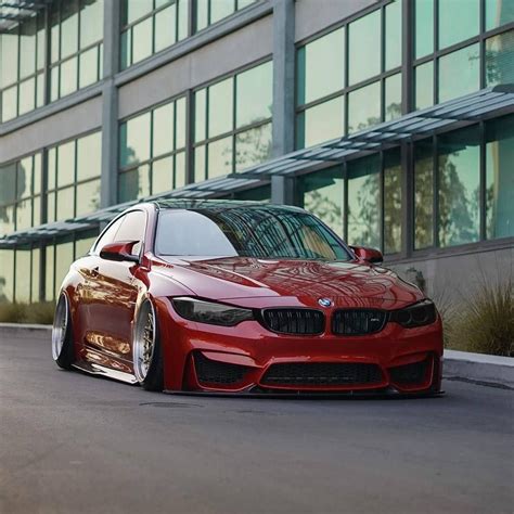 Bmw F82 M4 Red Slammed Bmw Cars Bmw M4 Bmw