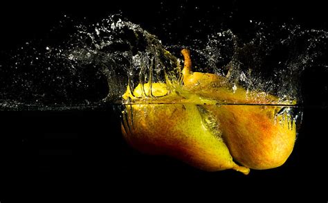 Pear Fruit Water Squirt Splash Hd Wallpaper Peakpx