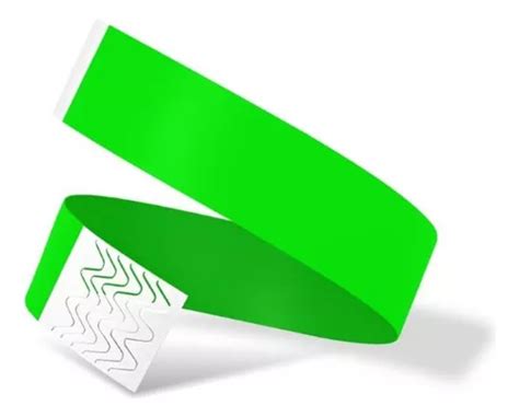 Pulseras De Papel Tyvek Caja Con Piezas Color Verde Ne N