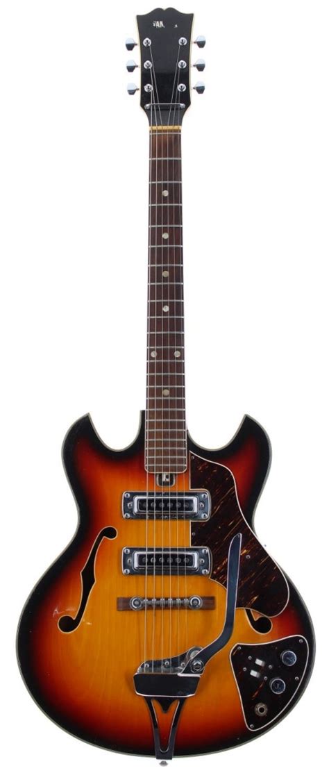 1960s Teisco Hollow Body Electric Guitar Made In Japan