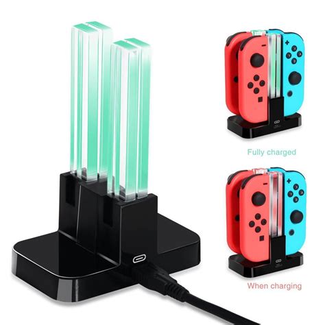 Dobe Switch Joy Cons Controller Charging Dock Station With Led For