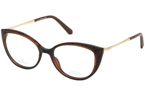 Swarovski Sk5362 048 Brown Gold Plastic Eyeglasses Frame 53 17 140 Sk5362 Sk5362 Ebay