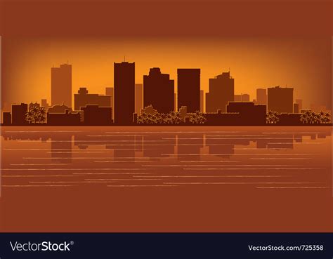 Phoenix arizona skyline Royalty Free Vector Image