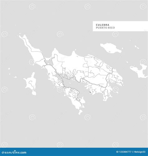 Mapa de la isla de Culebra ilustración del vector. Ilustración de ...