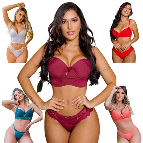 Conjunto de lingerie Luxo calcinha e sutiã conforto e sensualidade