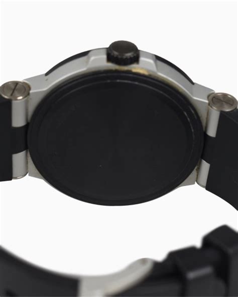 Relógio Bvlgari Original Diagono Aluminium Preto Prata Masculino