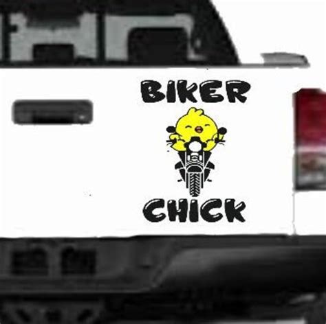 Biker Chick Decal Biker Chick Sticker Biker Decal Biker Sticker Etsy