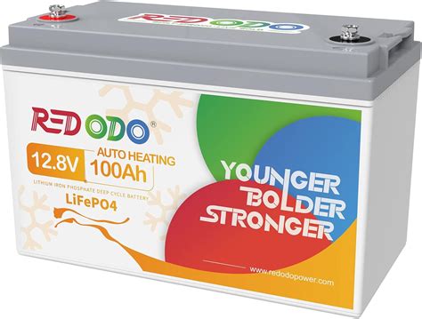 Redodo 12v 100ah Lifepo4 Battery With Self Heating Supports Low Temperature