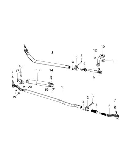 68258760AD Genuine Mopar Drag Link Outer