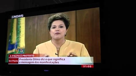 Pronunciamento Dilma 21 06 2013 YouTube