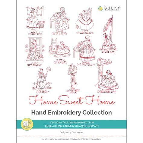 Vintage Days Of The Week Embroidery Designs Sulky