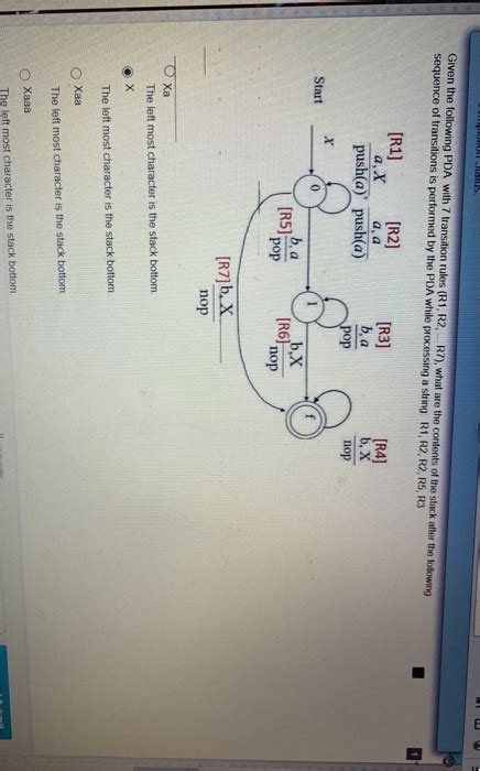 Solved Given Following Pda Transition Tulos R R Sequence