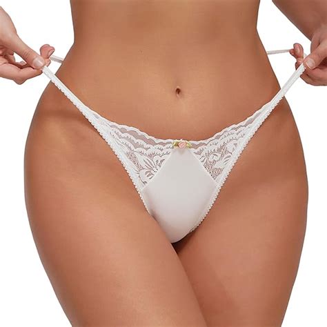 String Tanga Damen Sexy Dessous Perlen Spitze Niedrige Taille Unterhose