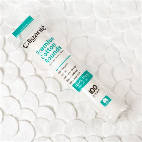 Cliganic Premium Cotton Rounds For Face Count Makeup Remover