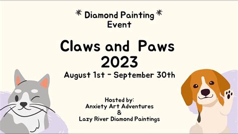 Claws And Paws 2023 Diamond Painting Event Announcement Video Youtube