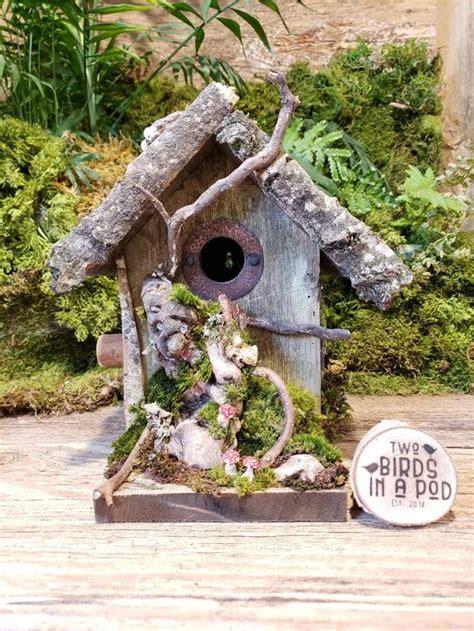 Rustic Birdhouse Whimsical and Functional Birdhouse With Predator Guard ...