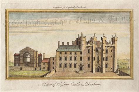 A View Of Hylton Castle In Durham From England Display D C 1769