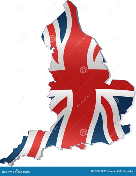 Uk Map With British Flag Stock Vector Illustration Of Graphic