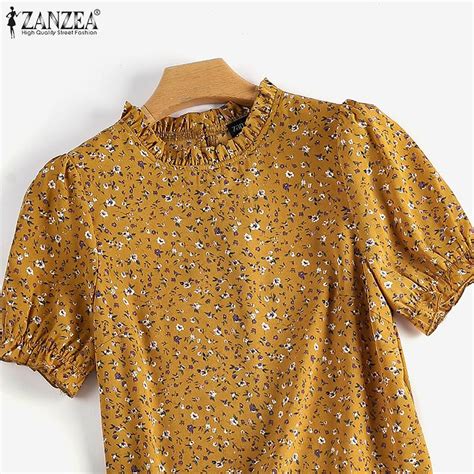 Cheap Zanzea Women Casual O Neck Short Sleeve Summer Floral Print