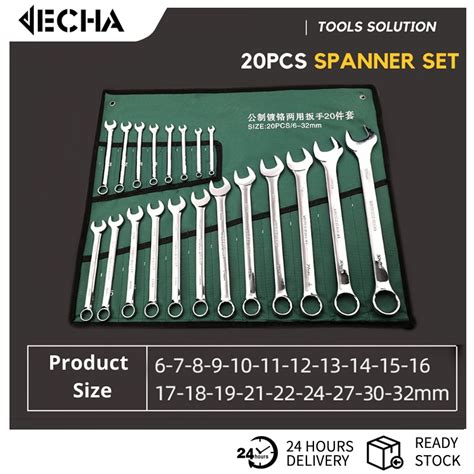 JECHA 20PCS Combination Spanner Set TUOSEN 6 32mm Combination Wrench