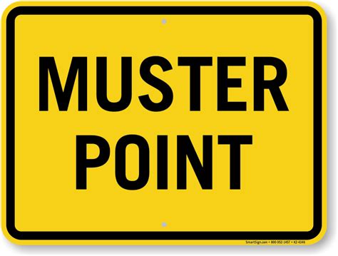 Muster Point Sign Sku K2 4346