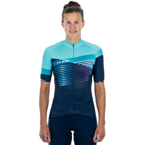 Cube Teamline Shortsleeve Jersey Women Bluenmint Bike24