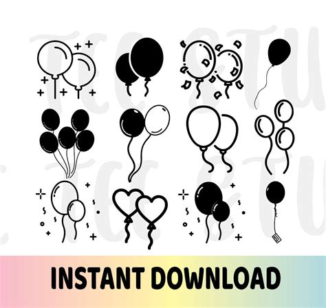 Paquete De Globos Svg Globos Dxf Png Eps Cricut Archivos Etsy Espa A