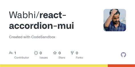 GitHub Wabhi React Accordion Mui Created With CodeSandbox