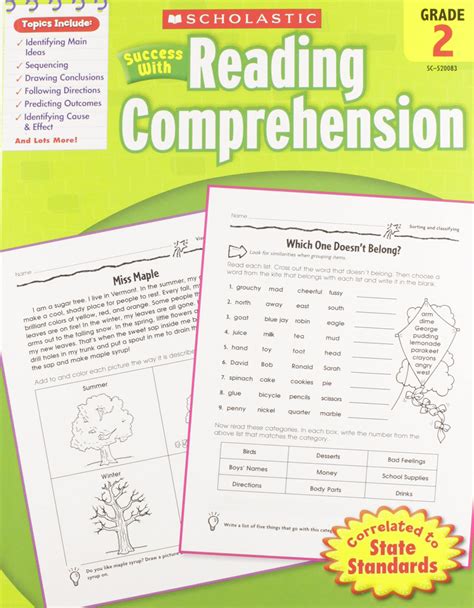 Buy Scholastic Success With Reading Comprehension Grade 2 Illustrated