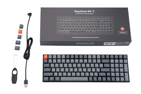 Keychron K4 100 Key Aluminum Frame Hot Swap Gateron RGB Red ERC