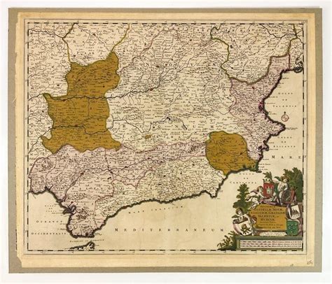 Lot Map Of Southern Spain By Frederick De Wit Covens Mortier