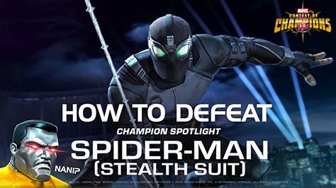 How To Defeat Spider Man Stealth Suit Uncollected With Any Champion Marvel Contest Of