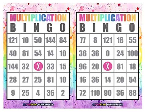 Multiplication BINGO - Superstar Worksheets