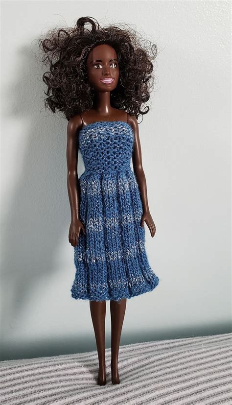 Ravelry Stylish Dress For Barbie By Taffylass Knits Doll Dress