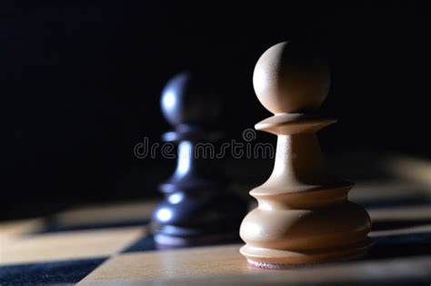 Chess Pieces Illuminated in the Dark Stock Image - Image of snadow ...