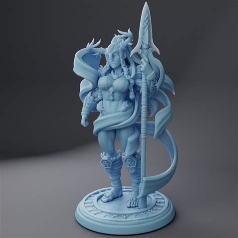 3d Printable Styrkja Warrior Goddess By Twin Goddess Miniatures