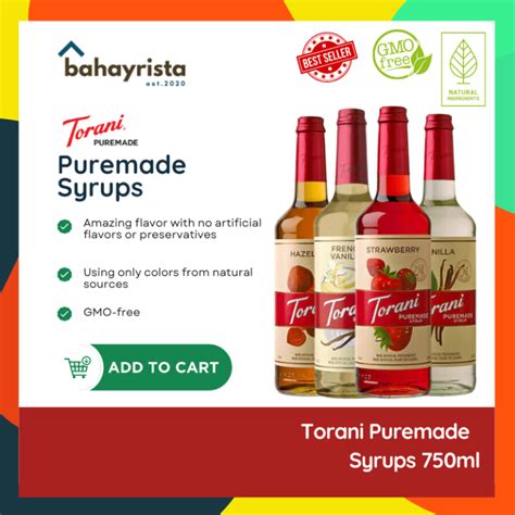 Torani Puremade Syrups 750ml Best By Dates In The Description Below Lazada Ph