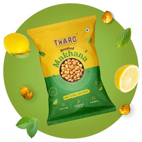 Tharo Lime And Pudina Roasted Makhana 15 Gms Tharo Snacks