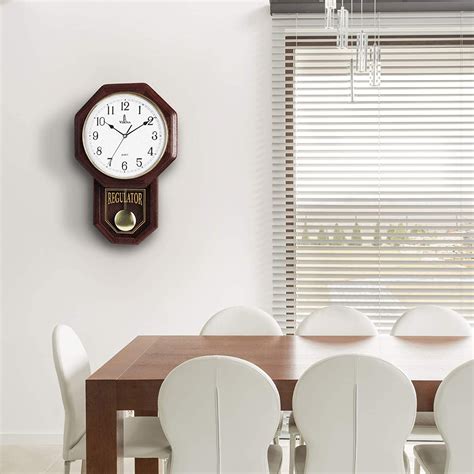 Pendulum Wall Clock - Decorative Wood Wall Clock with Pendulum ...