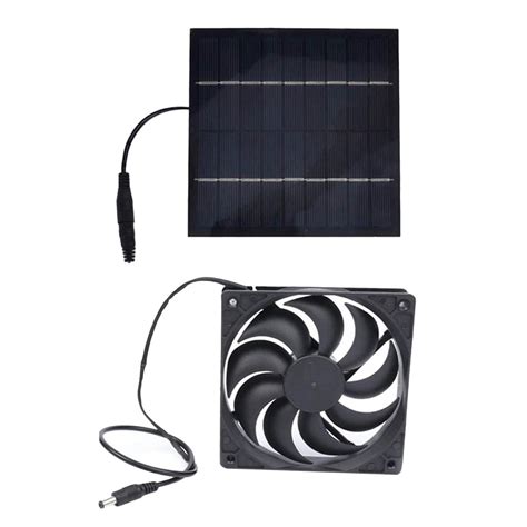 10w Solar Powered Panel Fan Solar Panel Powered Lightweight Saving Ventilator Fans For Sheds