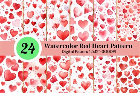 Red Heart Pattern Backgrounds Deeezy