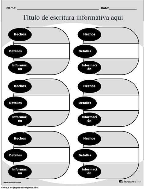 Hojas De Trabajo De Escritura Informativa Gratuitas Storyboardthat