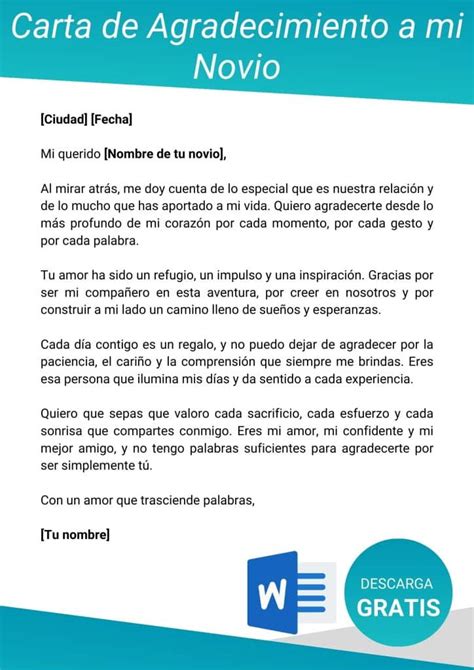 Carta De Agradecimiento A Mi Novio Formatos De Cartas 15264 Hot Sex